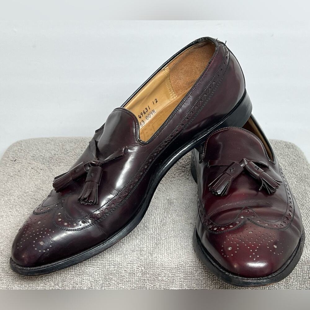 Johnston & Murphy Aristocraft Men’s Tassel Loafers – Size 11 | Burgundy Leather